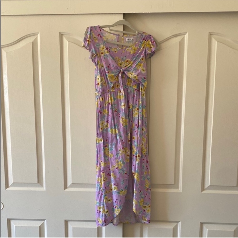 EPIC TREADS Floral Purple Women’s  Dress. Size L